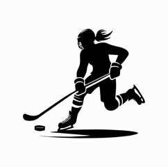 Ice Hockey Player Silhouette – Canadian National Sport Symbol