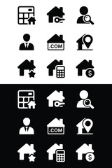 Real estate icons set