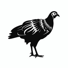 Fototapeta premium Striking black grouse artwork of a distinctive wild fowl silhouette