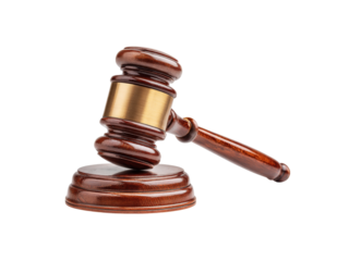 Gavel of justice law auction court legal symbol, Isolated On White Background, Png Transparent