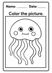  colouring books jellyfish. 