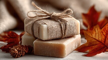 Autumnal handmade soaps