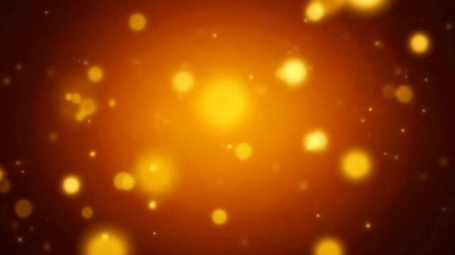Golden Spark Particles Bokeh Lights Warm Background Loop Christmas Background