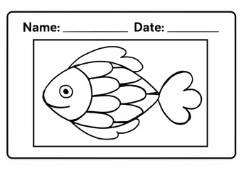 fish colouring books 