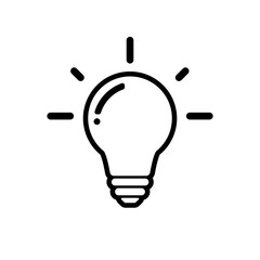 Light Bulb Icon,Idea and Innovation Symbol Vector.