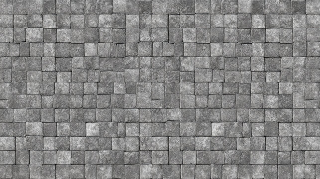 Fine-grained seamless gray cobblestone texture with subtle color shifts, ideal for detailed urban and construction visualizations