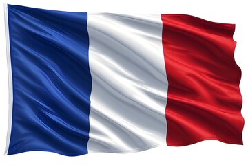 Experience the vibrant spirit of France with this beautifully rendered, waving Tricolore flag, perfect for patriotic displays and international events.