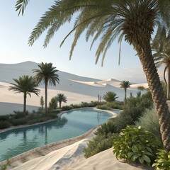 Fototapeta premium palm trees on the beach