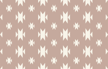Ethnic tribal  aztec beige background. Seamless tribal pattern, folk embroidery, tradition geometric Aztec ornament. Traditional design for fabric, textile, print, rug, paper, carpet
