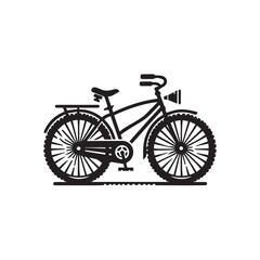 Fototapeta premium Bike silhouette black and white vector icon