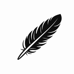 Obraz premium Elegant avian feather design, a delicate and floating plume silhouette