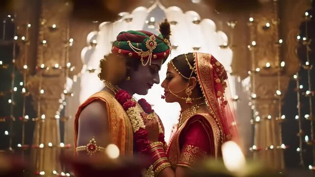 Krishna Radha Temple Romance.