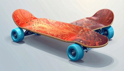 Two skateboards, side view