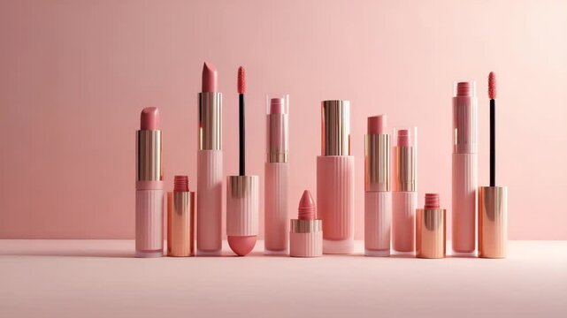 Strategic beauty branding approach leveraging elegant visual identity and creative design techniques to establish distinctive presence for high end cosmetics in evolving markets in  Photo Stock  Conce