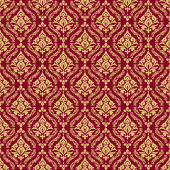 Classic Damask Seamless Pattern - Vector Illustration for Elegant Textile Design