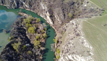 River winding through a canyon