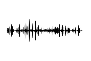 Fototapeta na wymiar Sound Waveform Black Abstract Audio Visualizer Displaying Oscillation
