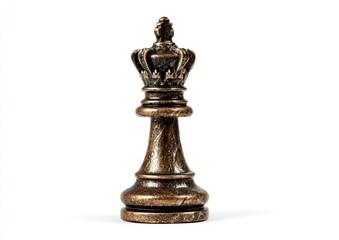 Fototapeta premium Isolated dark bronze chess king