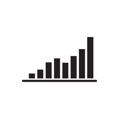 Grafico economia silhouette black and white vector icon