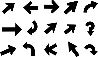 Hand-Drawn Black Arrow Icons Set 