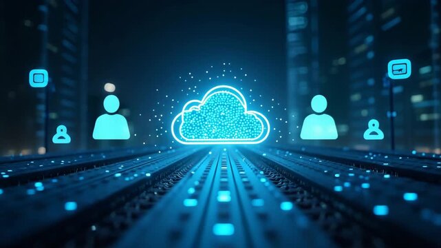 Secure Private Cloud Infrastructure: Customizable IT Resources, Robust Data Protection for Enterprise-Grade Operations & Confidential Computing - Photo Stock Concept with Empty Space