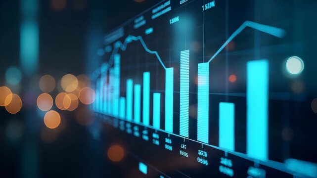 Depicting dynamic imagery of labor market transformation with analytical charts workforce statistics and data driven visuals representing employment evolution in  Photo Stock  Concept  and empty space