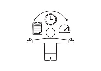 Effective Time Management and Productivity Optimization Illustration for Business Success and Efficiency Improvement Techniques