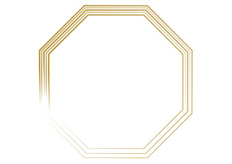 和風な金色の多重八角形フレーム
