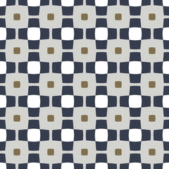 Elegant pattern abstract square shapes background. Modern fashion fabric design textile swatch women's dress men's shirt all over print block. Graphical illustration high resolution image.