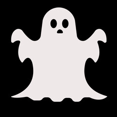 Cute ghost creation kit icon.Halloween spooky monsters, scary spirit or poltergeists at night. cartoon ghosts. cute ghost creation kit, changeable face, flat design icon. sticker, clipart,vector.