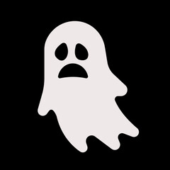 Cute ghost creation kit icon.Halloween spooky monsters, scary spirit or poltergeists at night. cartoon ghosts. cute ghost creation kit, changeable face, flat design icon. sticker, clipart,vector.