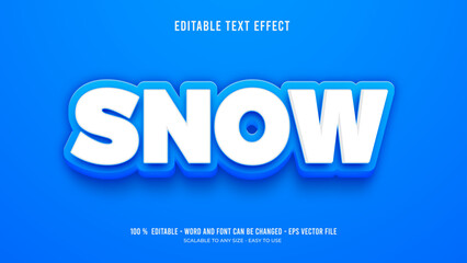 snow editable text effect