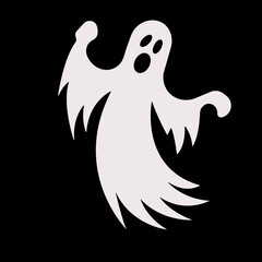 Cute ghost creation kit icon.Halloween spooky monsters, scary spirit or poltergeists at night. cartoon ghosts. cute ghost creation kit, changeable face, flat design icon. sticker, clipart,vector.