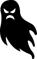 Cute ghost creation kit icon.Halloween spooky monsters, scary spirit or poltergeists at night. cartoon ghosts. cute ghost creation kit, changeable face, flat design icon. sticker, clipart,vector.