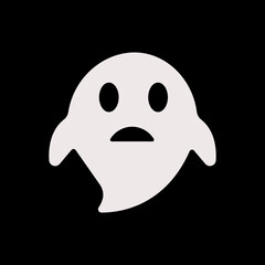 Cute ghost creation kit icon.Halloween spooky monsters, scary spirit or poltergeists at night. cartoon ghosts. cute ghost creation kit, changeable face, flat design icon. sticker, clipart,vector.