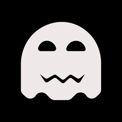 Cute ghost creation kit icon.Halloween spooky monsters, scary spirit or poltergeists at night. cartoon ghosts. cute ghost creation kit, changeable face, flat design icon. sticker, clipart,vector.