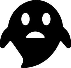 Cute ghost creation kit icon.Halloween spooky monsters, scary spirit or poltergeists at night. cartoon ghosts. cute ghost creation kit, changeable face, flat design icon. sticker, clipart,vector.