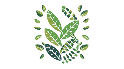 Biological diversity concept logo with leafy DNA helix, clean vector style, white background, International Day May 22, modern minimalistic illustration.