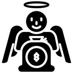 Angel investor icon for business opportunities, business, website, application, printing, document, poster design, etc