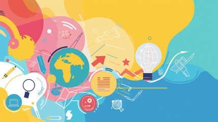 July 15 World Youth Skills Day, fun vector infographic, colorful pastel palette, modern playful icons, clean isolated design, minimal, vibrant visual storytelling