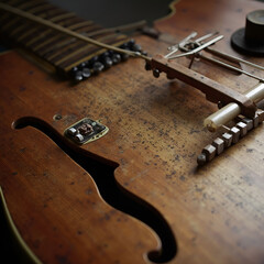 Musical instrument close-up details