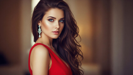 Fototapeta premium Young woman walking on the street