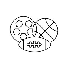 Obraz premium sports icons. simple line vector