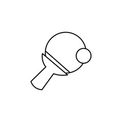 racket icons. simple line vector