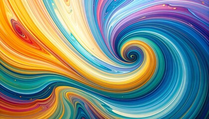 Fototapeta premium Abstract swirling design of vibrant colors, creating a dynamic and colorful pattern.