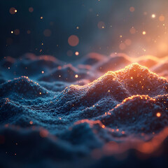 Abstract sound waves vibrant spectrum