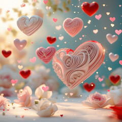 valentine hearts background