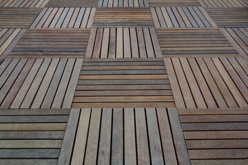 The floor is covered with a wooden stamp.