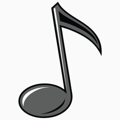 Obraz premium Elegant Quarter Note Music Symbol Illustration for Creative Design Projects and Musical Compositions Enhancing Artistic and Rhythmic Expressions in Graphic Arts