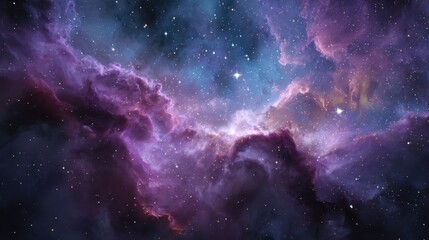 Colorful space galaxy cloud nebula. Stary night cosmos. Universe science astronomy. Supernova background wallpaper.